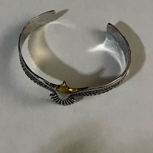 Viking Eagle Wing Bracelet Silver Plated Wristband Open Eagle Wing Cuff bracelet - Picture 10 of 15